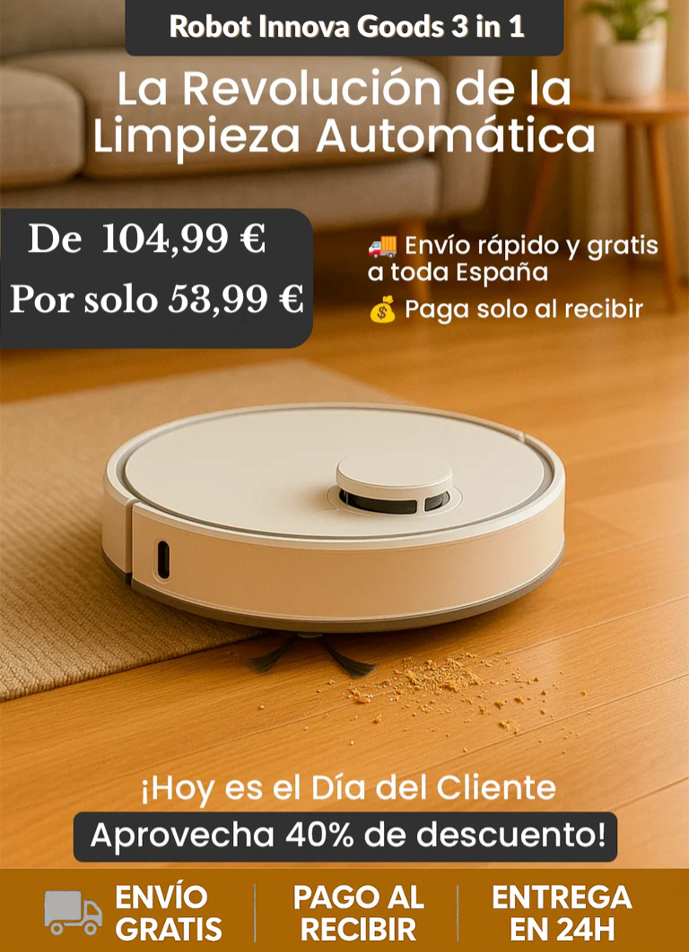 ¡Promoción limitada! Robot Aspirador 3 en 1 - Limpieza Potente e Inteligente, Sin Esfuerzo + Regalos Exclusivo!