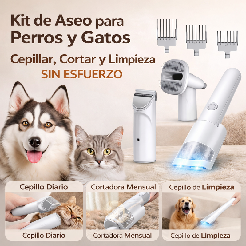 Aspiradora de pelos de mascotas ¡Adiós a los pelos!